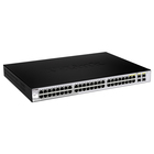 D-Link DGS-1210-52 Websmart Gigabit Switch with 48 1000Base-T and 4 SFP Ports - 48 Ports - Manageable - 2 Layer Supported - Twisted Pair, Optical Fiber - 1U High - Rack-mountable, Desktop - Lifetime Limited Warranty