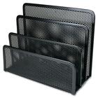 Artistic Letter Sorter - 3 Compartment(s) - 3.3" Height x 6.5" Width x 5.5" Depth - Black - Metal - 1Each