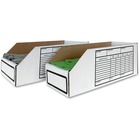 Crownhill Storage Bin - External Dimensions: 4" Width x 12" Depth x 4" Height - Fiberboard - White - For Spare Parts