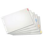 Cardinal Multicolor Insertable Index Dividers - 5 x Divider(s) - Blank Tab(s) - 5 Tab(s)/Set - 17.50" Divider Width x 11.50" Divider Length - Tabloid - 11" (279.40 mm) Width x 17" (431.80 mm) Length - White Paper Divider - Multicolor Tab(s) - 1 / Set