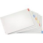 Cardinal Multicolor Insertable Index Dividers - 8 x Divider(s) - Blank Tab(s) - 8 Tab(s)/Set - 17.50" Divider Width x 11.50" Divider Length - Tabloid - 11" (279.40 mm) Width x 17" (431.80 mm) Length - White Paper Divider - Multicolor Tab(s) - 1 / Set
