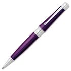 Cross Beverly Coll Lacquer & Chrome Ballpoint Pen - Fine Pen Point - Refillable - Black - Chrome, Purple Barrel - 1 Each