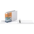 QuickFit QuickFit Round Ring Deluxe Letter Spreadsheet Binder - 2" Binder Capacity - Letter - 8 1/2" x 11" Sheet Size - 275 Sheet Capacity - Round Ring Fastener(s) - 2 Front & Back Pocket(s) - White - Recycled - Heavy Duty, Antimicrobial - 1 Each