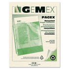 Gemex Recycled Pagex - Letter 8.5" x 11" - 3 x Rings - Polypropylene - 10 / Box - Matte