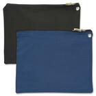 Merangue Carrying Case (Pouch) Jewelry, Money, Accessories, File Folder - Black, Blue - Canvas - 10.25" (260.35 mm) Height x 13.25" (336.55 mm) Width