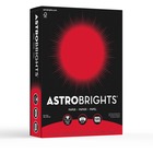 Astrobrights Inkjet, Laser Colored Paper - Re-entry Red - Recycled - Letter - 8 1/2" x 11" - 24 lb Basis Weight - Smooth - 500 / Pack - Acid-free