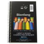 Bienfang Bienfang Sketch Book - 100 Sheets - Plain - Spiral - 50 lb Basis Weight - 8 1/2" x 5 1/2" - Bright White Paper - Acid-free, Lightweight - 1 Each