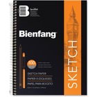 Bienfang Bienfang Sketch Book - 100 Sheets - Plain - Spiral - 50 lb Basis Weight - 8 1/2" x 11" - Acid-free - 1 Each