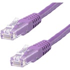 StarTech.com 10ft CAT6 Ethernet Cable - Purple Molded Gigabit - 100W PoE UTP 650MHz - Category 6 Patch Cord UL Certified Wiring/TIA - 10ft Purple CAT6 Ethernet cable delivers Multi Gigabit 1/2.5/5Gbps & 10Gbps up to 160ft - 650MHz - Fluke tested to ANSI/T