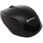 Verbatim Wireless Notebook Multi-Trac Blue LED Mouse - Black - Blue Optical - Wireless - Radio Frequency - 2.40 GHz - Black - 1 Pack - USB 2.0 - Scroll Wheel - 3 Button(s)
