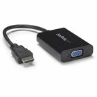 StarTech.com HDMI to VGA Adapter - With Audio - 1080p - 1920 x 1080 - Black - HDMI Converter - VGA to HDMI Monitor Adapter - Convert an HDMI video signal to VGA, with discrete audio output - hdmi to vga and audio converter - hdmi to vga adapter with audio - hdmi to vga with audio - hdmi to vga converter - hdmi to vga adapter