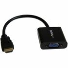 StarTech.com HDMI to VGA Adapter - 1080p - 1920 x 1080 - Black - HDMI Converter - VGA to HDMI Monitor Adapter - Connect an HDMI equipped Laptop Ultrabook or Desktop Computer to your VGA Display or Projector - HDMI to VGA adapter - HDMI to VGA converter - Comparable to 0B47069 & H4F02UT#ABA - HDMI to VGA adapter - HDMI laptop to VGA monitor - HDMI to HD15