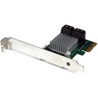 StarTech.com 4 Port PCI Express 2.0 SATA III 6Gbps RAID Controller Card with HyperDuo SSD Tiering - Serial ATA/600 - PCI Express 2.0 x2 - Plug-in Card - RAID Supported - JBOD, 1, 0, 1+0 RAID Level - 4 Total SATA Port(s) - 4 SATA Port(s) Internal - PC, Mac