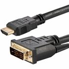 StarTech.com HDMI to DVI Cable - 6 ft / 2m - HDMI to DVI-D Cable - HDMI Monitor Cable - HDMI to DVI Adapter Cable - Connect an HDMI-enabled output device to a DVI-D display, or a DVI-D output device to an HDMI-capable display - 6ft HDMI to dvi - 6ft HD to DVI - HDMI to DVI Adapter - HDMI to DVI Converters - 6ft dvi-d to HDMI