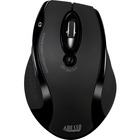 Adesso iMouse G25 - Wireless Ergonomic Laser Mouse - Laser - Wireless - Radio Frequency - 2.40 GHz - Black - USB - 1600 dpi - Scroll Wheel - Right-handed Only