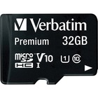 Verbatim 32GB Premium microSDHC Memory Card with Adapter, UHS-I V10 U1 Class 10 - 45 MB/s Read - Lifetime Warranty