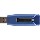 Verbatim 32GB Store 'n' Go V3 Max USB 3.0 Flash Drive - Blue - 32 GB - USB 3.0 - Black, Blue - Lifetime Warranty - 1 Each