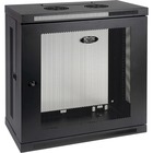 Tripp Lite SmartRack Slim 12U Wall-Mount Rack Enclosure Cabinet - 12U Rack Height - Wall Mountable - Black - 90.72 kg Static/Stationary Weight Capacity