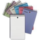 Mead Memo Book - 200 Pages - 100 Sheets - Plain - Wire Bound - 3" x 5" - White Paper - Black Binder - Poly Cover - Hole-punched - 1 Each