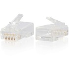 C2G RJ45 Cat6 Modular Plug for Round Solid/Stranded Cable - 50pk - 50 Pack - 1 x RJ-45 Male - Clear