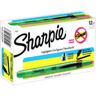 Sharpie Highlighter - Retractable - Chisel Marker Point Style - Retractable - Fluorescent Green - 12 / Pack