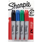Sharpie Chisel Tip Permanent Marker - Chisel Marker Point Style - Black, Blue, Red, Green - 4 / Pack