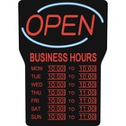 Royal Sovereign Business Hours Open Sign - 1 Each - Open, Business Hour Print/Message - 16" (406.40 mm) Width x 24" (609.60 mm) Height - Rectangular Shape - Blue