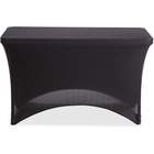 Iceberg 4' Stretchable Fabric Table Cover - Polyester, Spandex - Black - 1 Each