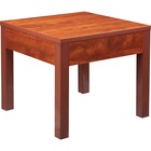 Lorell Occasional Corner Table - Square Top - Square Leg Base - 24" Table Top Length x 24" Table Top Width x 1" Table Top Thickness - 20" Height x 23.9" Width x 23.9" Depth - Assembly Required - Cherry, Melamine
