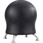 Safco Zenergy Ball Chair - Black Vinyl Seat - Powder Coated Steel Frame - 1 Each