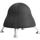 Safco Runtz Ball Chair - Licorice Mesh Fabric Seat - Powder Coated Steel Frame - Black - 22.5" Width x 22.5" Depth x 17" Height - 1 Each