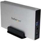 StarTech.com 3.5in Silver USB 3.0 External SATA III Hard Drive Enclosure with UASP - Portable External HDD - External hard drive enclosure - Connects a 3.5" SATA hard drive through an available USB port - HDD enclosure increases the data storage and backu