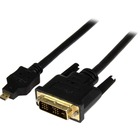 StarTech.com 1m Micro HDMI® to DVI-D Cable - M/M - 3.3 ft DVI/HDMI Video Cable for Audio/Video Device, Projector, Notebook, Tablet PC, Camera, Tablet - First End: 1 x HDMI (Micro Type D) Male Digital Audio/Video - Second End: 1 x DVI-D Male Digital Vi