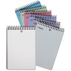 Mead Memo Book - 150 Pages - 75 Sheets - Wire Bound - 4" x 6" - White Paper - Black Binder - AssortedPoly Cover - Hole-punched - 1 Each