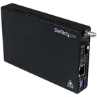 StarTech.com Gigabit Ethernet Fiber Media Converter with Open SFP Slot - 1 x Network (RJ-45) - 10/100/1000Base-T - 1 x Expansion Slots - 1 x SFP Slots - Desktop - TAA Compliant