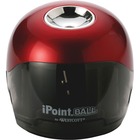 Westcott iPoint Ball Battery Pencil Sharpener - Red, Black - 1 Each
