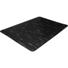 Genuine Joe Marble Top Anti-fatigue Mats - Office, Airport, Bank, Copier, Teller Station, Service Counter, Assembly Line, Industry - 24" (609.60 mm) Width x 36" (914.40 mm) Depth x 0.50" (12.70 mm) Thickness - High Density Foam (HDF) - Black Marble