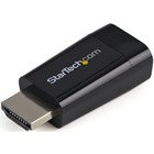 StarTech.com Compact HDMI to VGA Adapter Converter - 1920x1200/1080p - Connect an HDMI device/computer to a VGA monitor or projector, with this slim adapter ideal for laptops/ultrabooks - HDMI to VGA Converter - HDMI Laptop to Monitor - HDMI to VGA Conver
