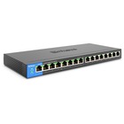 Linksys Ethernet Switch - 16 Ports - Gigabit Ethernet - 10/100/1000Base-T - 2 Layer Supported - 13.41 W Power Consumption - 110 W PoE Budget - Twisted Pair - PoE Ports - Wall Mountable, Desktop - 5 Year Limited Warranty