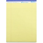 Hilroy Micro Perforated Business Notepad - 50 Sheets - 0.31" Ruled - 8 3/8" x 10 7/8" - Yellow Paper - Micro Perforated, Easy Peel - 10 / Pack