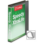 Cardinal Speedy XtraLife Slant-D Ring Binders - 1" Binder Capacity - Letter - 8 1/2" x 11" Sheet Size - D-Ring Fastener(s) - 2 Pocket(s) - Polyolefin-covered Chipboard - Black - Locking Ring, Non-stick, Clear Overlay, Split Resistant, Tear Resistant, Flat