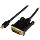StarTech.com 6ft Mini DisplayPort to DVI Cable, Active Mini DP to DVI-D Adapter/Converter Cable, 1080p Video, mDP to DVI Monitor/Display - 6ft Mini DP 1.2 to DVI-D single-link adapter cable; 1080p 60Hz; HBR2; EDID - Active Mini DisplayPort to DVI cable co