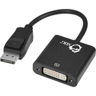 SIIG DisplayPort to DVI Adapter Converter - DisplayPort/DVI Video Cable for Video Device, Notebook - First End: 1 x DisplayPort Male Digital Audio/Video - Second End: 1 x DVI-D Female Digital Video - Black - 1