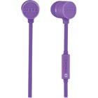 iHome Rubberized Noise Isolating Earphones with Mic and Pouch - Stereo - Mini-phone (3.5mm) - Wired - Earbud - Binaural - In-ear - 4 ft Cable - Purple