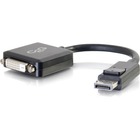 C2G 8in DisplayPort Male to Single Link DVI-D Female Adapter Converter - Black - 8" DisplayPort/DVI-D Video Cable for Notebook, Tablet, Monitor, Video Device - First End: 1 x DisplayPort Male Digital Video - Second End: 1 x DVI-D (Single-Link) Female Digi