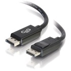 C2G 6ft DisplayPort Cable with Latches 8K UHD M/M - Black - 6 ft DisplayPort A/V Cable for Notebook, Monitor, Audio/Video Device, Computer, Projector, Graphics Card, Tablet, HDTV - First End: 1 x DisplayPort 1.2 Digital Audio/Video - Male - Second End: 1 x DisplayPort 1.2 Digital Audio/Video - Male - Supports up to 7680 x 4320 - Black
