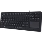 Adesso SlimTouch 270 - Antimicrobial Waterproof Touchpad Keyboard - Cable Connectivity - USB Interface - 108 Key - English (US) - TouchPad - PC, Mac OS, iOS, Windows - Membrane Keyswitch - Black