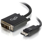 C2G 10ft DisplayPort Male to Single Link DVI-D Male Adapter Cable - Black - 10 ft DisplayPort/DVI-D Video Cable for Notebook, Monitor, Desktop Computer, Video Device - First End: 1 x DisplayPort Male Digital Audio/Video - Second End: 1 x DVI-D (Single-Lin