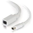 C2G 6ft Mini DisplayPort Extension Cable M/F - White - 6 ft Mini DisplayPort A/V Cable for Audio/Video Device, Computer, Monitor - First End: 1 x Mini DisplayPort Male Thunderbolt - Second End: 1 x Mini DisplayPort Female Thunderbolt - Extension Cable - W