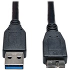 Tripp Lite USB 3.0 SuperSpeed Device Cable (A to Micro-B M/M) Black, 3-ft. - 3 ft USB Data Transfer/Power Cable - First End: 1 x USB 3.0 Type A - Male - Second End: 1 x Micro USB 3.0 Type B - Male - Black